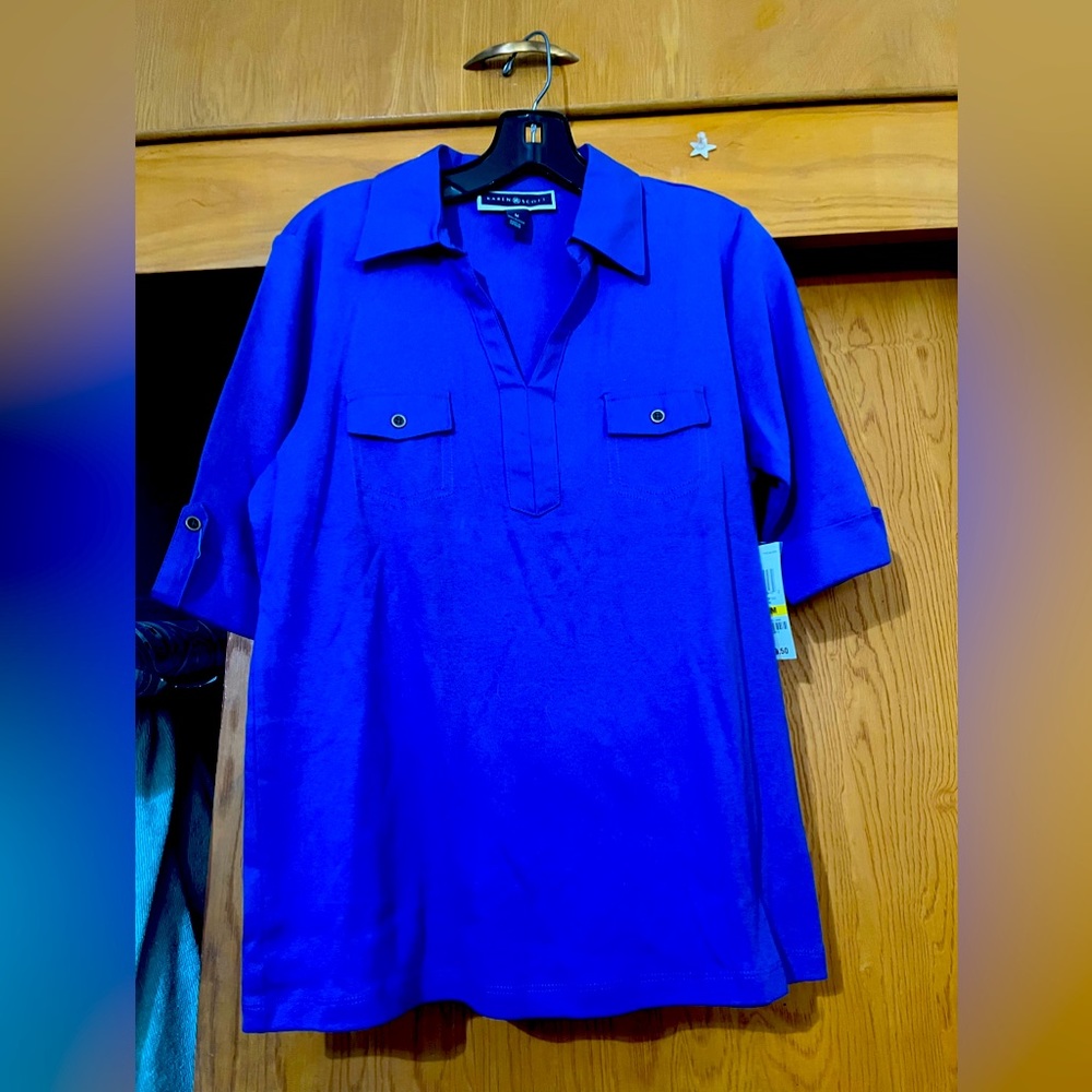 🎉 FINAL CLEARANCE 🎉$7 or 3 for $15 🎉🩵Brand new Karen Scott shirt 100% cotton